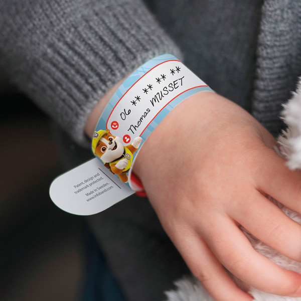 Ludilabel  Bracelet sécurité et identification pour être contacté si votre  enfant se perd.