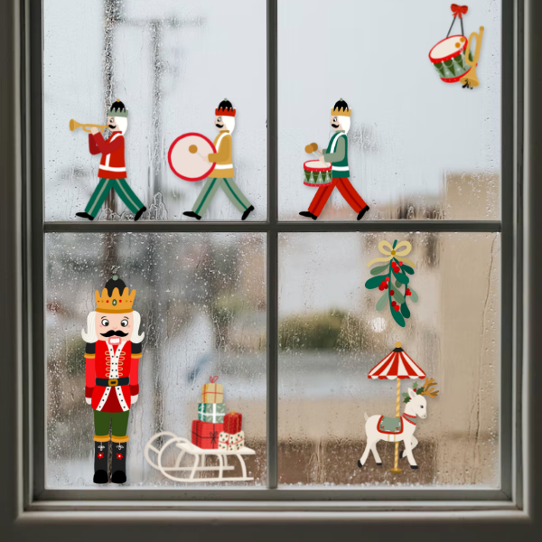Ludilabel  Adhésifs décoratifs de Noël pour fenêtres