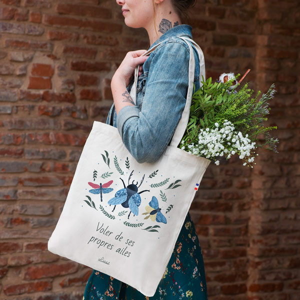 tote bag personnalise ambiance insectes