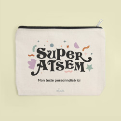 Pochette en tissu personnalisée - Super ATSEM