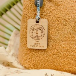 Étiquette cartable en bois personnalisée-Étiquettes Bagage 9,99 € Ludilabel 1