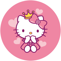 Etiquette Hello Kitty Coeur